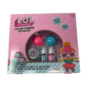 LOL Surprise Color Change Lip Gloss Kit Flavor Droppers Stickers For Kids Age 5+